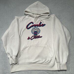 Crooks & Castles White Pullover Hoodie Mens 2XL Greco Medusa Bandana Streetwear